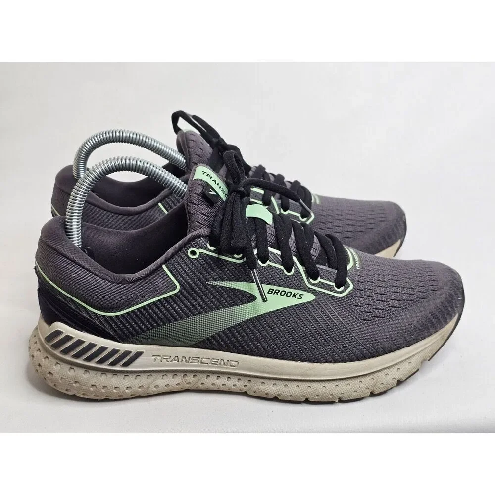 Brooks Women's Gray & Mint Transcend Running Sneakers